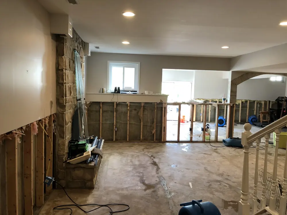 Restoration equipment on a Cary job