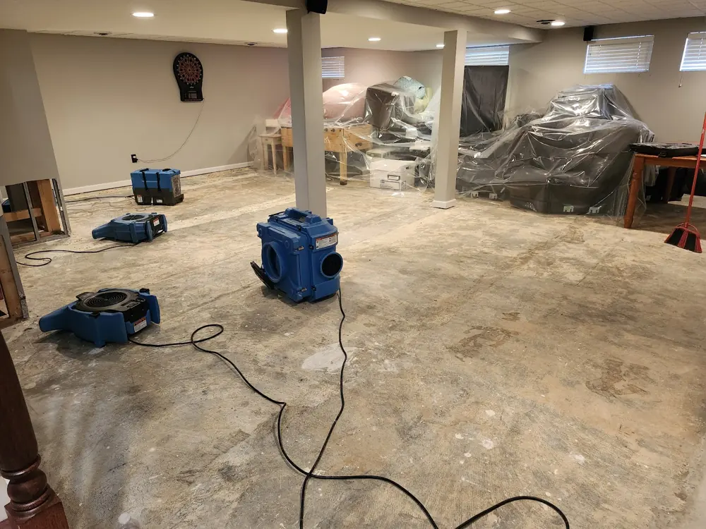 Restoration equipment on a Cary job